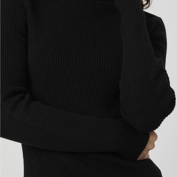 🔥 French Connection Black Ribbed Turtleneck Sweater | Size XL 🔥 - Picture 2 of 4